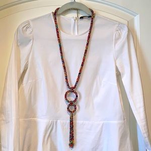 Mult-color Beaded Statement Necklace